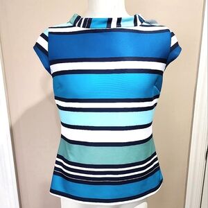 NWT NY&Company 7th Avenue Studio Design Capped Sleeve Mock Neck Top Size Large